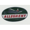 Fly Allegheny - Airline Of The Executives (Vintage Luggage Label)