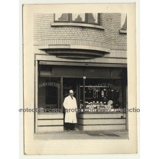 De Govde - Huyve / Bruxelles: De Witte Watch Shop At Night (Vintage Photo ~1930s/1940s)