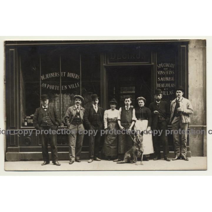 Rue de Mérode / Bruxelles: Delhaize Fres & Cie Le Lion / Cinzano (Vintage RPPC ~ 1910)