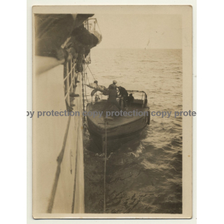 Begian School-Ship L'Avenir *6 / Tractor Loads Cargo (Vintage Photo ~ 1920s/1930s)