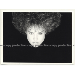 Close-Up Of Female Curlyhead *2 / Hair - Shampoo (Vintage Advertisement Photo 1980s)