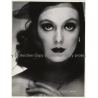 Close-Up Of Brunette Woman's Face (Vintage Fashion Photo 1980s / Wolfgang Klein)