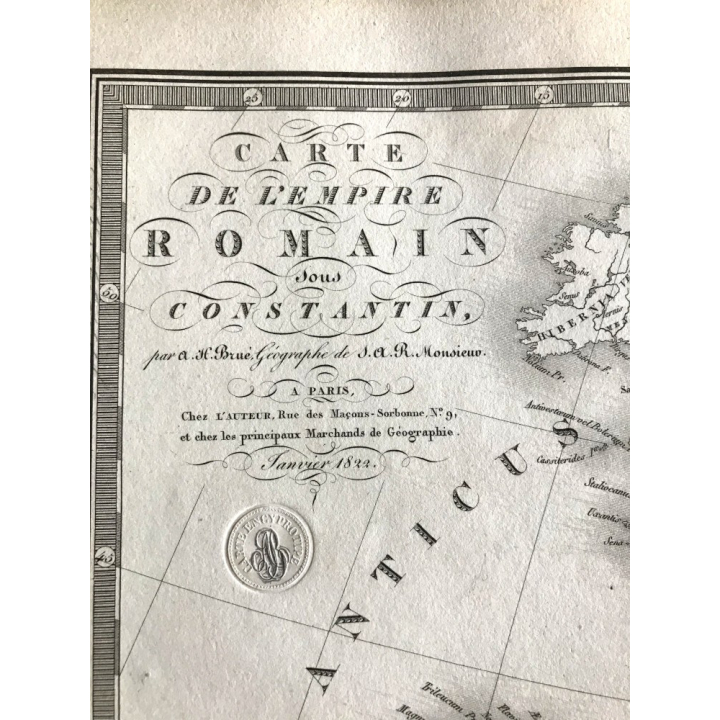 Carte De L'Empire Romain Sous Constantin / Adrien Hubert (Vintage Map 1822)
