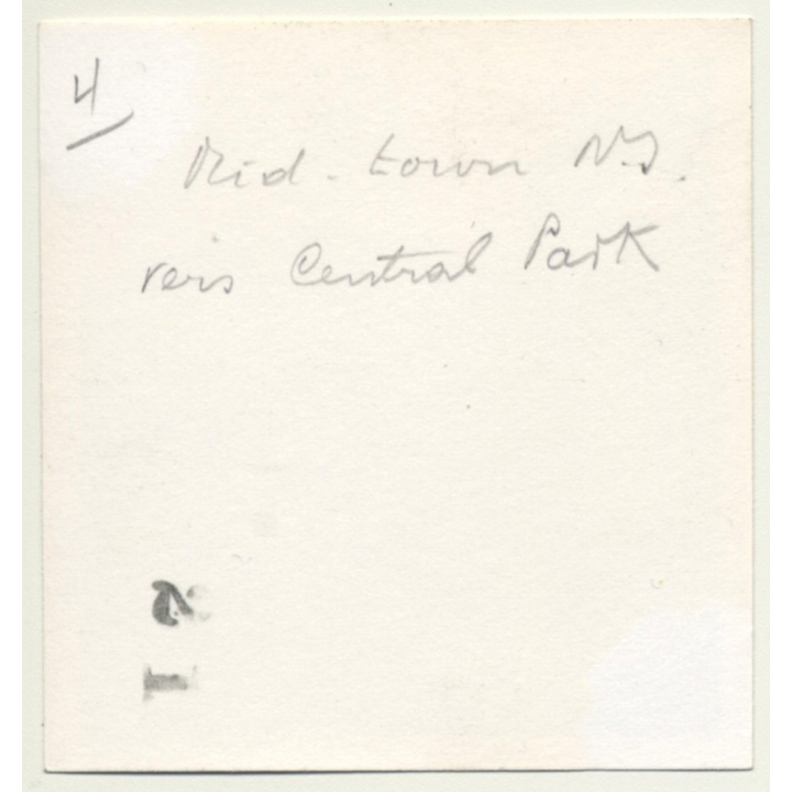 New York: Mid Town To Central Park / Skyscrapers (Vintage Photo B/W ~ 1960s)