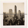 New York: View Over Manhattan / Skyscrapers (Vintage Photo B/W ~ 1960s)
