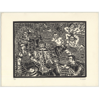 Thierry Lenoir: Portfolio With 5 Woodcuts Lim.Ed. 11/90 (Belgium 1991)