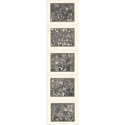 Thierry Lenoir: Portfolio With 5 Woodcuts Lim.Ed. 11/90 (Belgium 1991)