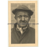 Quaregnon / Belgium: Portrait Of Coalminer (Vintage RPPC 1947)