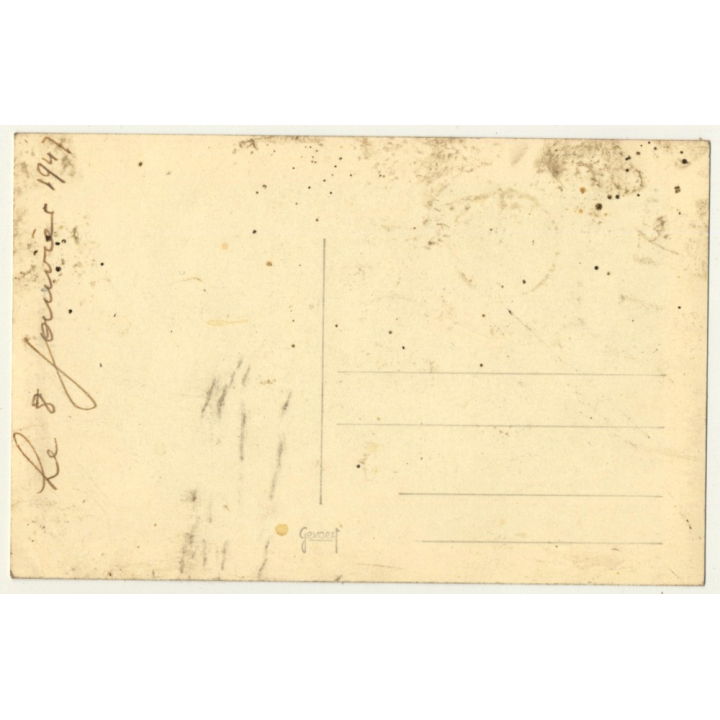 Quaregnon / Belgium: Portrait Of Coalminer (Vintage RPPC 1947)