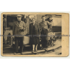 Showman Family In Front Of Carousel *2 / Funfair - Ride (Vintage RPPC Belgium ~1920s/1930s)
