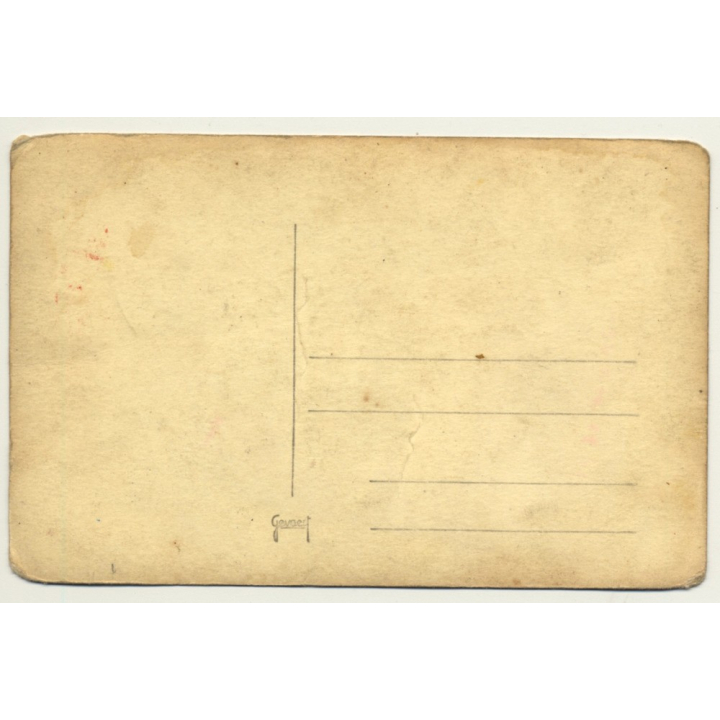 Showman Family In Front Of Carousel *2 / Funfair - Ride (Vintage RPPC Belgium ~1920s/1930s)