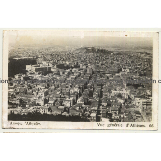 Greece: Vue Génèrale D' Athènes 12 (Vintage RPPC ~1930s)
