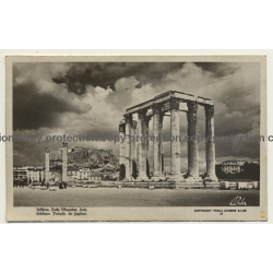 Greece: Athènes Temple Du Jupiter (Vintage RPPC ~1930s)