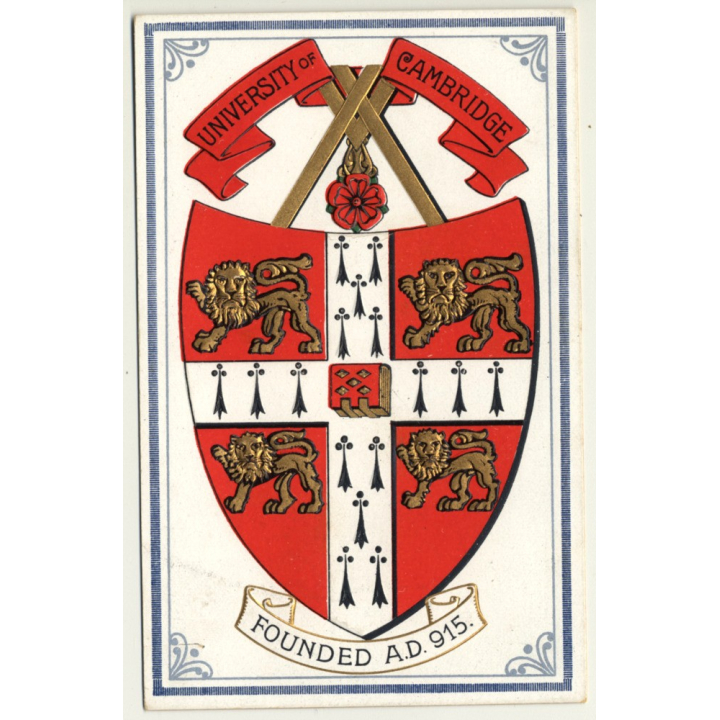 University Of Cambridge Founded A.D. 915 (Vintage Postcard ~1910s/1920s)