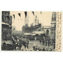 United Kingdom: Majesties Leaving Abbey After Coronation (Vintage Postcard 1902)
