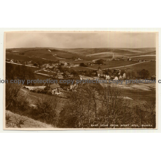 UK: East Dean From Went Hill, Sussex (Vintage RPPC)
