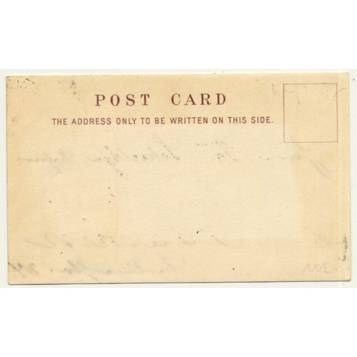 UK: With Compliments From Southshields (Vintage Court Size Postcard ~1900 Litho)