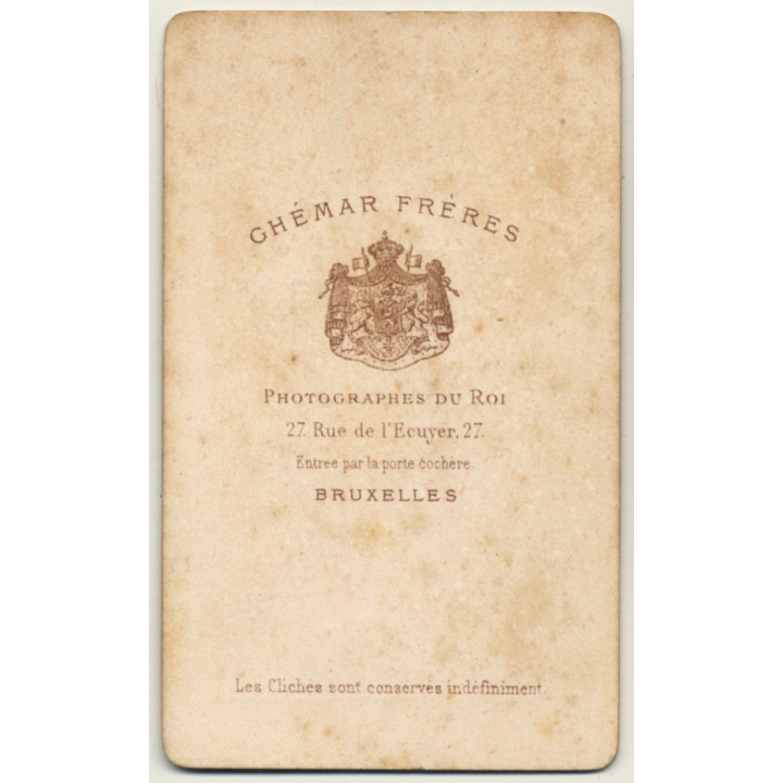 Ghémar Frères / Bruxelles: Young Boy In Salon (Vintage Carte De Visite / CDV ~1870)