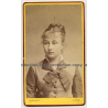 A. Damry / Liége: Young Woman Lost In Thought (Vintage Carte De Visite / CDV ~1870)