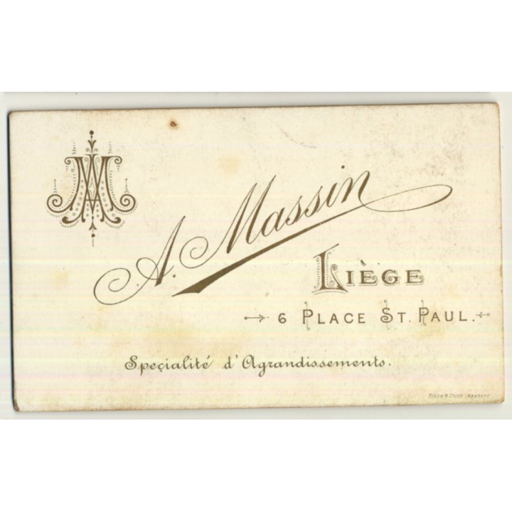 A. Massin / Liége: Little Boy In Sailor Suit (Vintage Carte De Visite / CDV ~1860s)