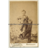 L. Devolder / Bruxelles: Cheeky Boy Leans Against Tree Trunk (Vintage Carte De Visite / CDV ~1860s)