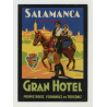 Gran Hotel - Salamanca / Spain (Vintage Luggage Label)