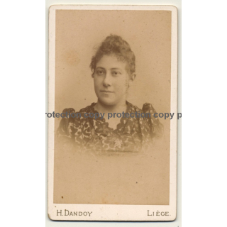 H. Dandoy / Liège: Portrait Of Woman (Vintage Carte De Visite / CDV ~1880s/1890s)