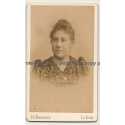 H. Dandoy / Liège: Portrait Of Woman (Vintage Carte De Visite / CDV ~1880s/1890s)