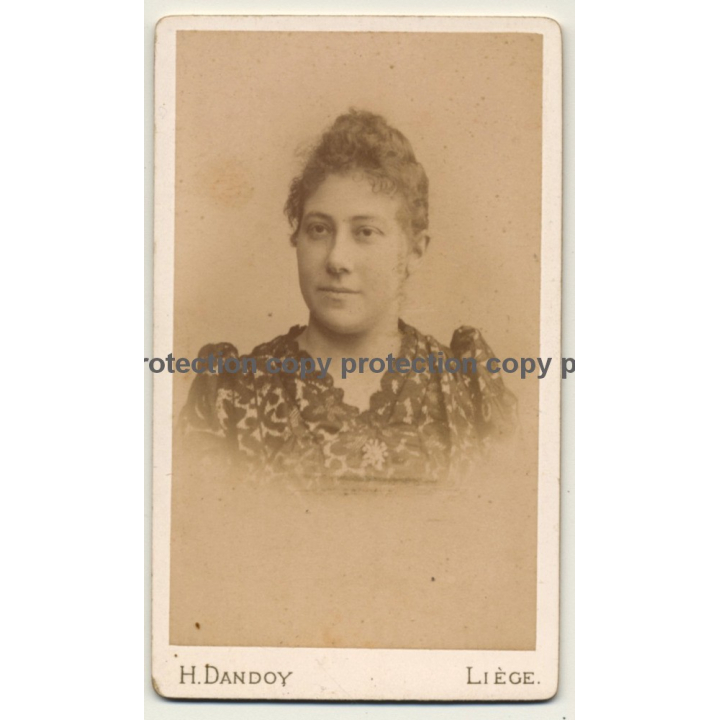 H. Dandoy / Liège: Portrait Of Woman (Vintage Carte De Visite / CDV ~1880s/1890s)