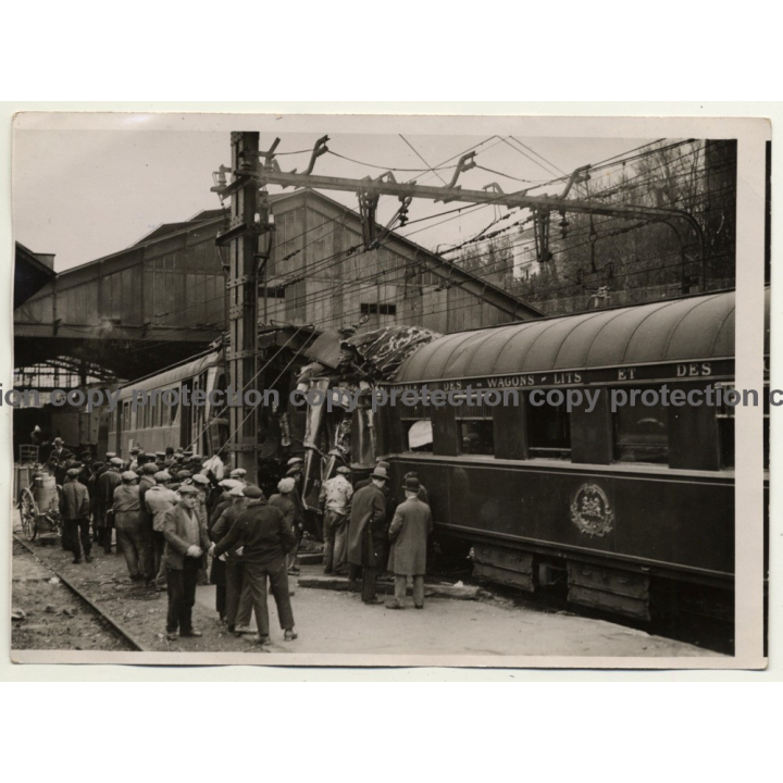 Etampes: L'Accident De Chemin Du Fer / Train Crash (Vintage Photo Meurisse ~1930s)