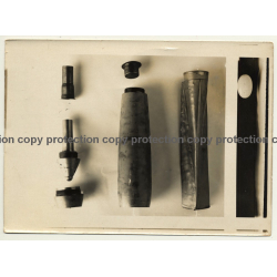 German Aviator Bomb / Service Photographique Armée Belge SPAB (Vintage Photo ~1920s)