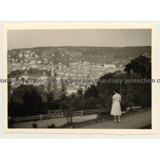 70178 Stuttgart: Silberburg - Karlshöhe / Blick Auf Stuttgart *1 (Vintage Photo 1959)