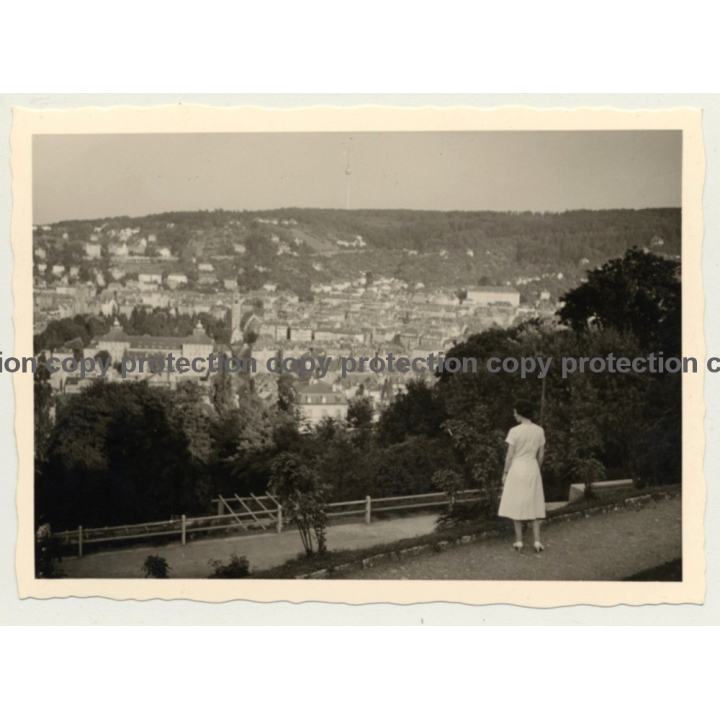 70178 Stuttgart: Silberburg - Karlshöhe / Blick Auf Stuttgart *1 (Vintage Photo 1959)