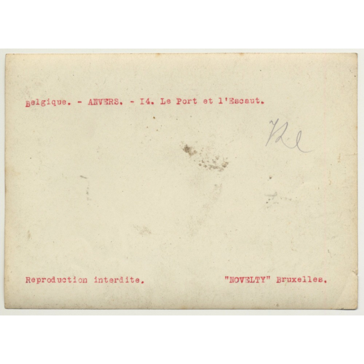 Antwerpen / Anvers: Le Port Et L'Escaut (Vintage Photo ~1930s/1940s)
