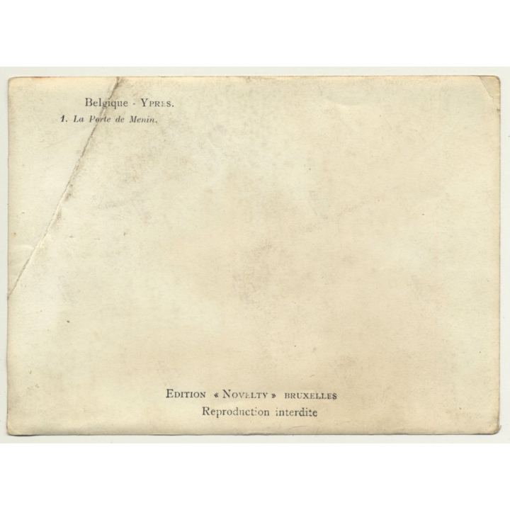Ypres / Ypern: La Porte De Menin / Menenpoort (Vintage Photo ~1930s/1940s)
