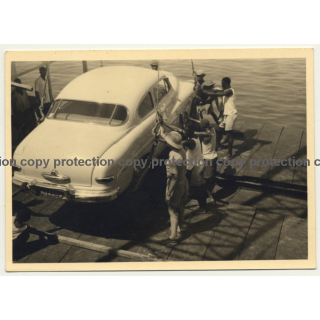 Cong Belge: Car Is Being Loaded On Ship *1 / Oldtimer (Vintage Photo ~1950s)