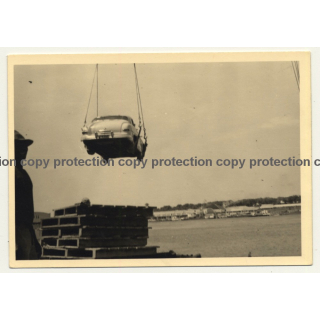 Congo Belge: Car Is Being Loaded On Ship *3 / Oldtimer (Vintage Photo ~1950s)