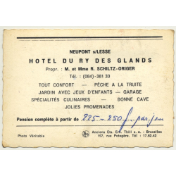 Neupont Sur Lesse: Hotel Du Ry Des Glands (Vintage Photo Nels Belgium)