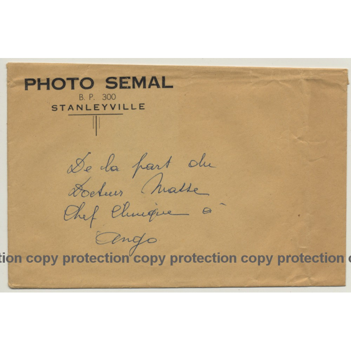 Congo Belge: Portrait Of Indigneous Man / Beard (Vintage Photo Semal ~1950s)