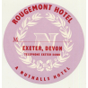 Rougemont Hotel - Exeter, Devon / Great Britain (Vintage Luggage Label)