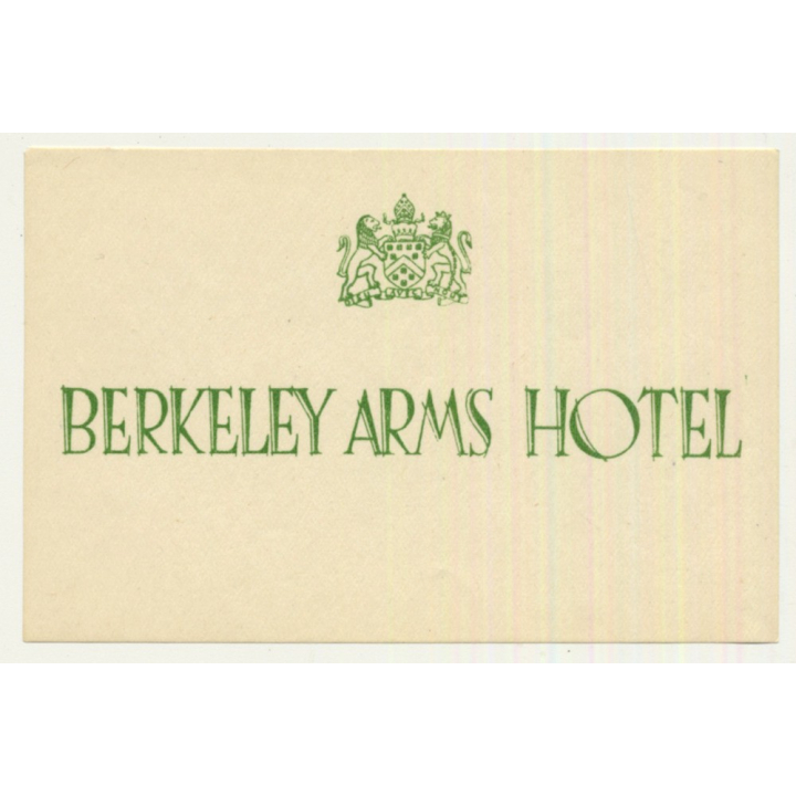 Berkeley Arms Hotel - Berkeley / Great Britain (Vintage Luggage Label)