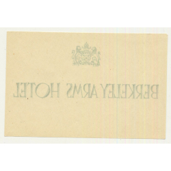 Berkeley Arms Hotel - Berkeley / Great Britain (Vintage Luggage Label)