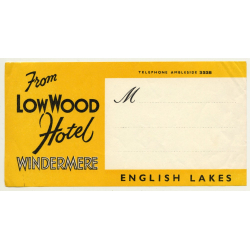 Low Wood Hotel - Windermere / Great Britain (Vintage Luggage Label)