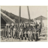 Netherlands: Goup Of Workers - Dike/Canal Construction  (Vintage Photo ~1920s)
