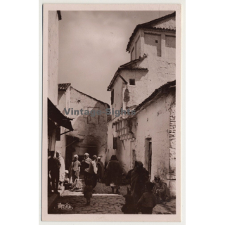 Constantine / Algeria: Un Rue Arabe (Vintage RPPC ~1930s)