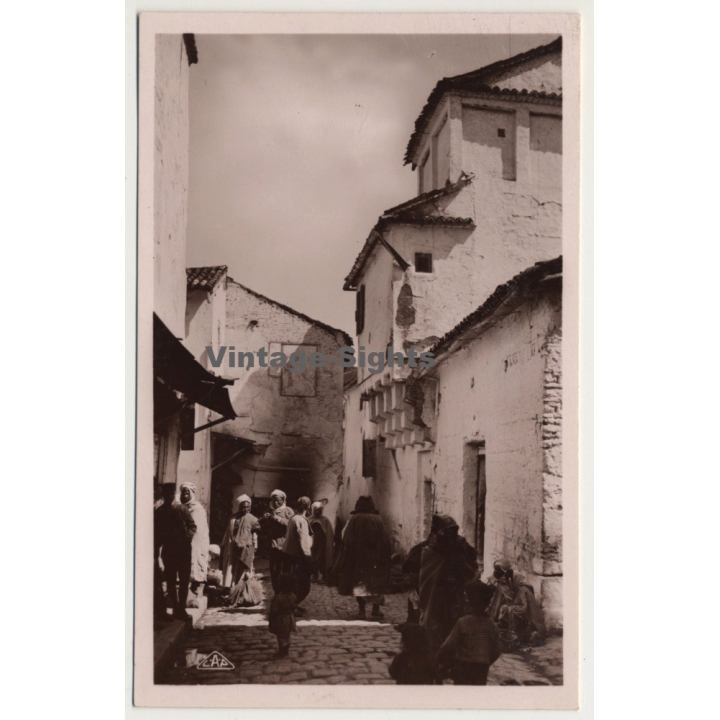 Constantine / Algeria: Un Rue Arabe (Vintage RPPC ~1930s)