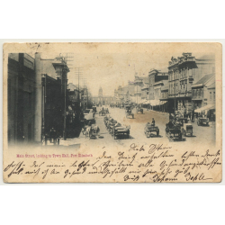 Port Elizabeth / South Africa: Main Street Looking To Town Hall (Vintage Postcard 1903)