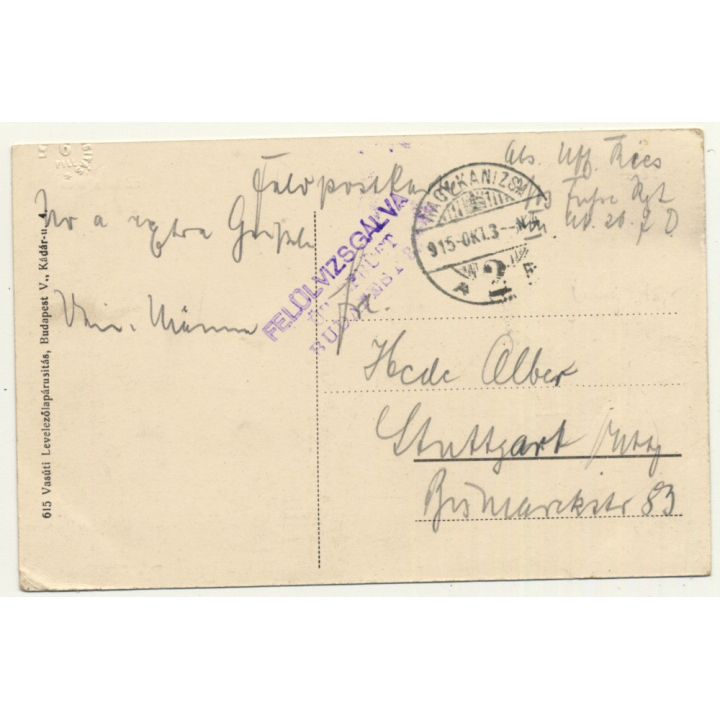 Pécs / Hungary: Indóház utca (Vintage Postcard 1915)