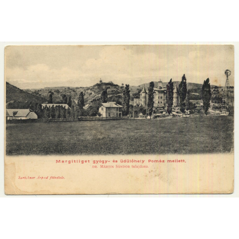 Margitliget / Hungary : View Over Resort (Vintage Postcard ~1910s)