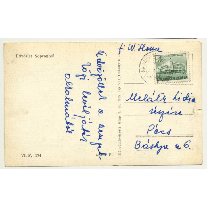 Sopronból - Ödenburg / Hungary : Street View (Vintage RPPC)